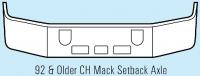 1989-1992 Mack CH600 1 PIECE CHROME Bumper - New Replacement | P/N GM221015