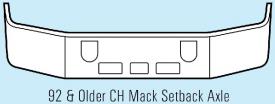 1989-1992 Mack CH600 1 Piece CHrome Bumper - New Replacement | P/N GM221015