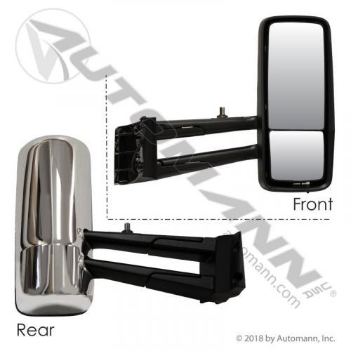 Kenworth T680 Right Door Mirror | Material: Poly/Chrome