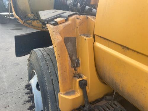 2000 Gmc C7500 Left Yellow Extension Fiberglass Fender Extension (Hood): Does Not Include Bracket, Has Scuffing And Cracks On Top