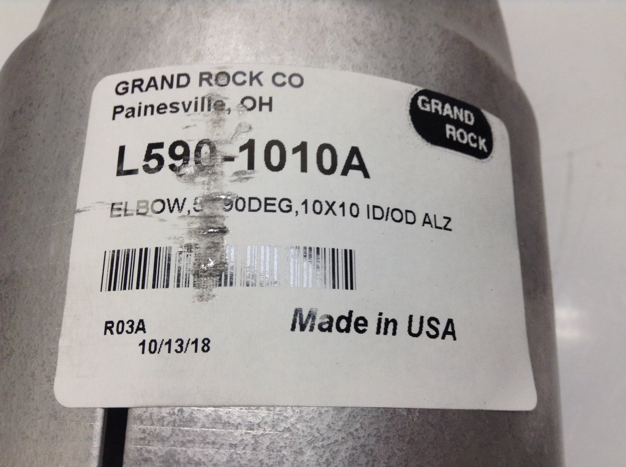 Grand Rock Exhaust L590-1010A Elbow - P207339