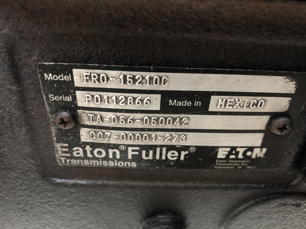 Fuller FRO15210C Transmission - P0112866