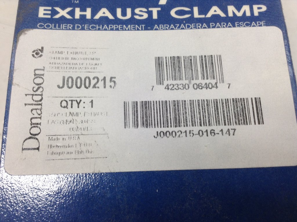 Donaldson J000215 Exhaust Clamp