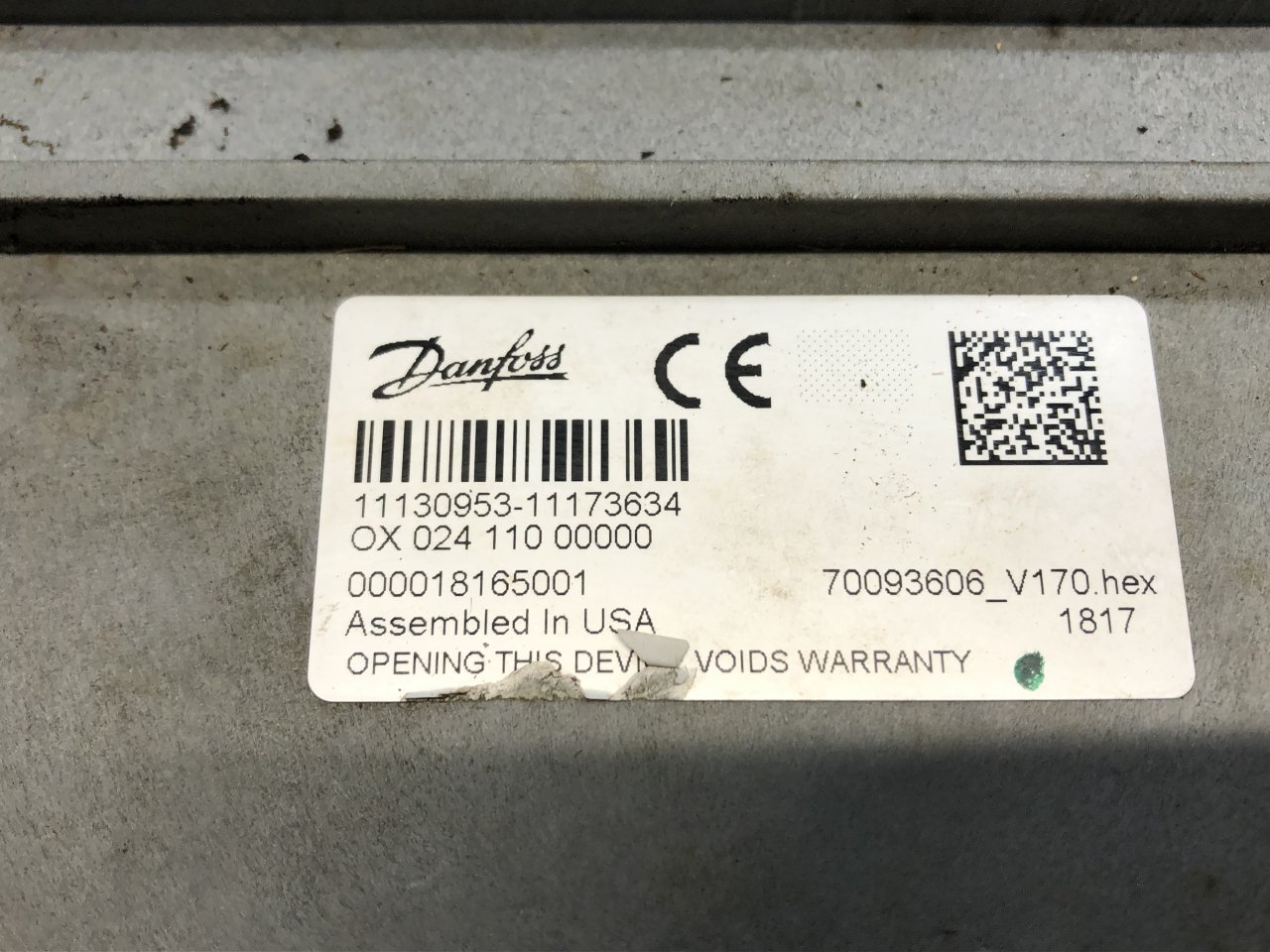 ASV RT120 Forestry Electrical, Misc. Parts - OX 024 110 00000