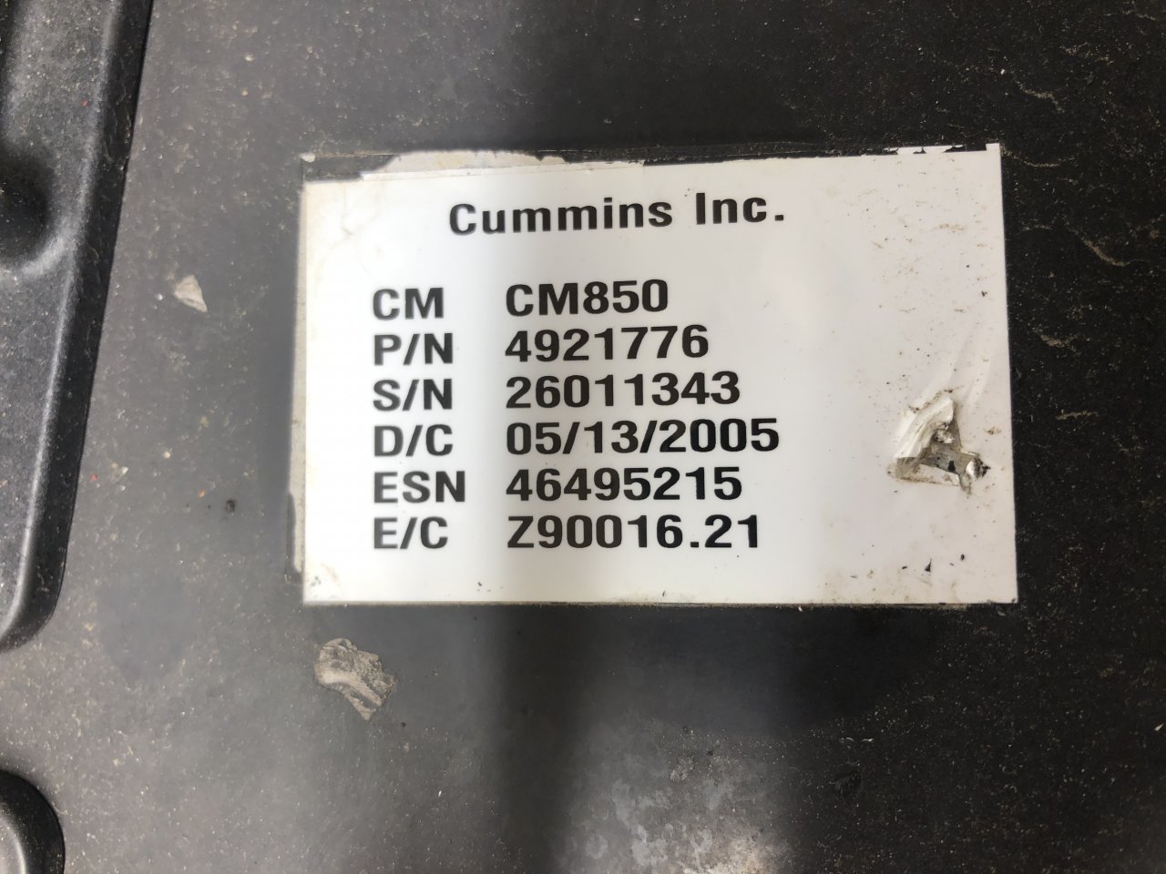Cummins ISB Control Module (ECM) - 4921776