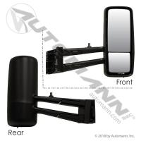 2012-2024 Kenworth T680 POLY Right/Passenger Door Mirror - New | P/N 56359042