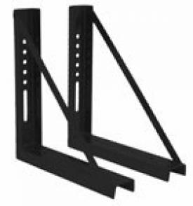 Brackets, Misc 18x18 Inch Bolted Black Structural Steel Mounting Brackets | P/N 1701005B