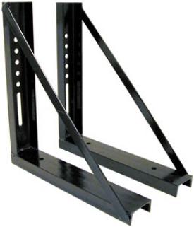 Brackets, Misc 18x18 Inch Welded Black Structural Steel Mounting Brackets | P/N 1701005