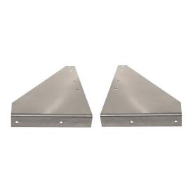 Kenworth T600 Brackets, Misc Stainless Step Brackets- Fit W900L 2004' And Older- Sold As Pair (DOES One Step)  11 Gauge- Polish | P/N 020501313