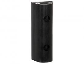 Buyers D324 Extruded Rubber D-Shaped Bumper with 4 Holes - 3 x 2-7/8 x 24 Inch Long