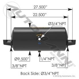 9.5(in) Diameter Air Tank - New | Length: 22.5(in) | P/N 1722001A