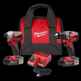 Milwaukee Tools: M18 Compact Brushless 2-Tool Combo Kit, Drill Driver/Impact Driver