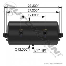 12(in) Diameter Air Tank - New | Length: 27(in) | P/N 1722002D