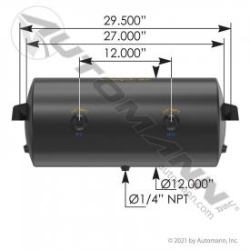 12(in) Diameter Air Tank - New | Length: 27(in) | P/N 1722002T