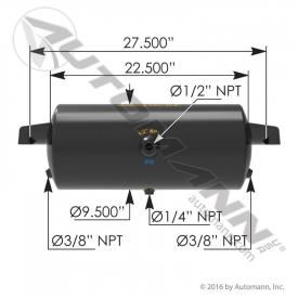 9.5(in) Diameter Air Tank - New | Length: 22.5(in) | P/N 1722015