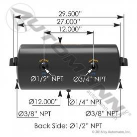 12(in) Diameter Air Tank - New | Length: 27(in) | P/N 1722022