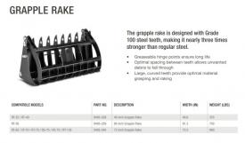 Asv 0405-238 Gp Grapple Skid Steer Attachment - New, Grapple Rake 48