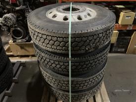Pilot 22.5 Alum Tire and Rim, 295/75R22.5 Double Coin - Used