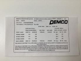 Demco 1AQAL000009 Decal - New