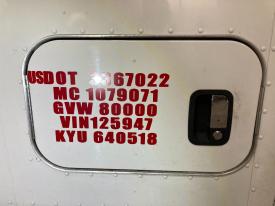 Kenworth T680 Left/Driver Sleeper Door - Used