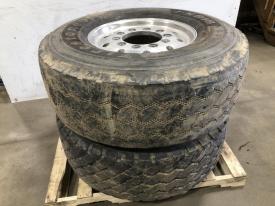 Budd 22.5 Alum Tire and Rim, 425/65/22.5 Firestone - Used