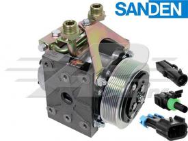 Air Conditioner Compressor York to Sanden 8 Groove Short Body Replacement Kit, Applications 1.93C, 2.38F Gauge Line | 9909008