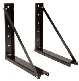 Brackets, Misc 18x18 Inch Bolted Black Formed Steel Mounting Brackets | P/N 1701006B