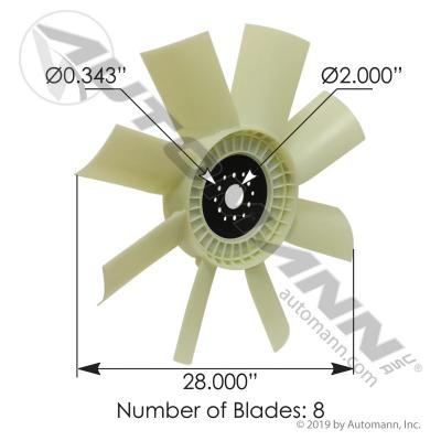 CAT 3208 Fan Blade - B82-916496