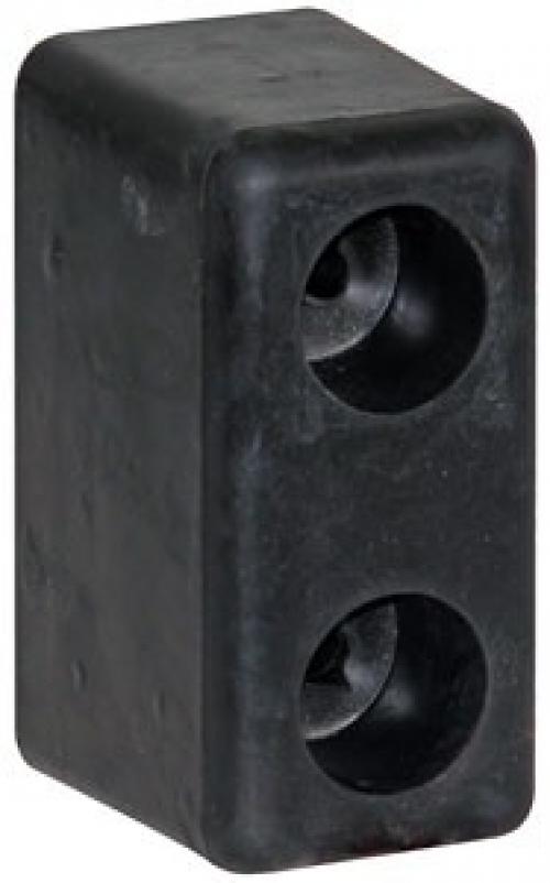 Molded Rubber Bumper - 3 X 3-1/2 X 6 Inch Tall - Set Of 2