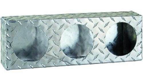 Buyers LB6183ALDT Tail Panel: Triple Round Light Box Diamond Tread Aluminum