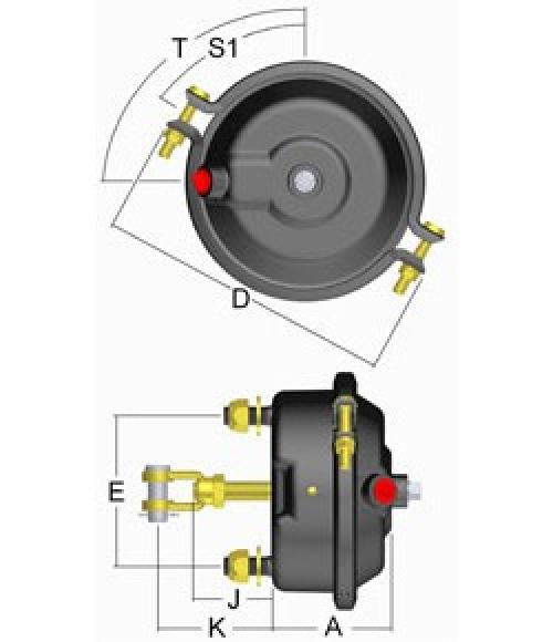 Haldex SC36 Brake Actuator / Chamber