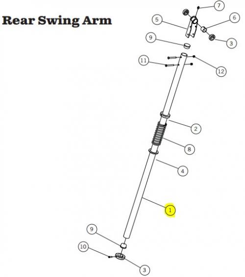 Tarp Components: Swing Arm, Rear