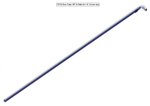 Tarp Components: Bow Tube, 98" Side Arm W/ 90 Corner