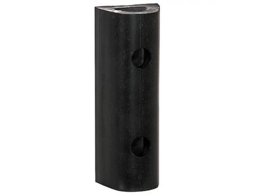 Extruded Rubber D-Shaped Bumper With 4 Holes - 3 X 2-7/8 X 24 Inch Long