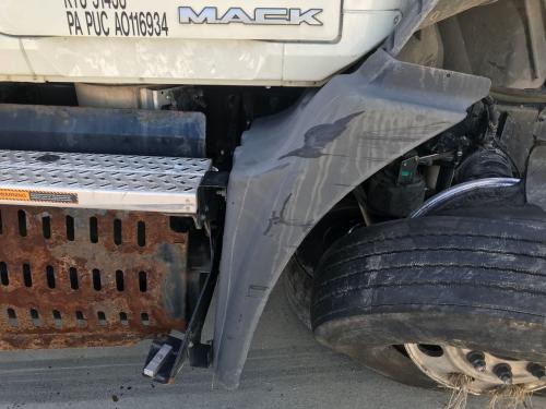 2014 Mack CXU Right Black Extension Poly Fender Extension (Hood): Scuffed