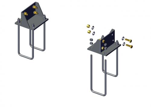 Tarp Components: Bracket, Mounting U-Bolt Style For Tower - Set