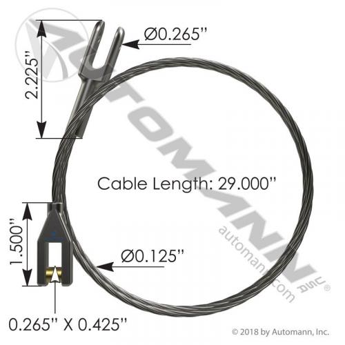 International 7100 Hood Cable Ihc