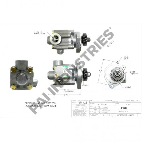 Pai Industries 451432 Steering Pump