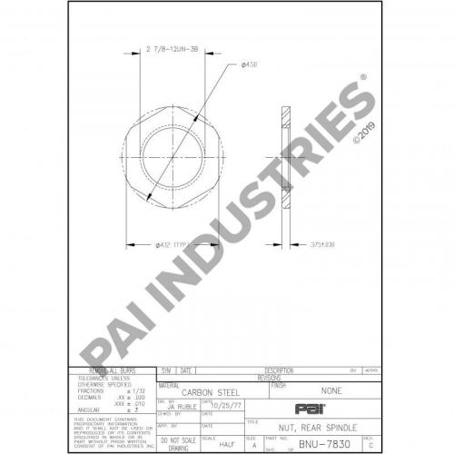 Pai Industries BNU-7830 Fastener