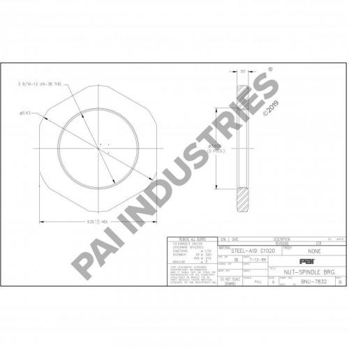 Pai Industries BNU-7832 Fastener
