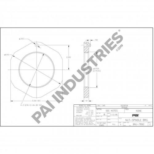 Pai Industries BNU-7892 Fastener