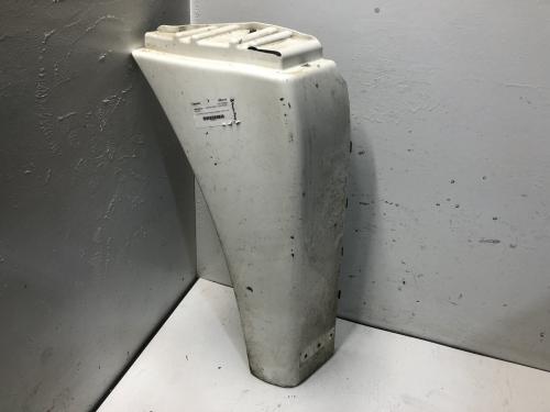 2013 Freightliner CASCADIA Left White Extension Fiberglass Fender Extension (Hood): Does Not Include  Inner Fender Some Top Wear, Missing Small Lower Tab, Previously Repaired Cracks On Bottom Portion