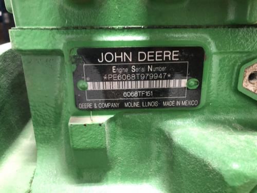 John Deere 6068TF Engine Assembly: P/N 6068TF151