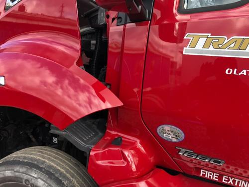 2019 Kenworth T680 Red Left Cab Cowl: Minor Scuff And Scratches