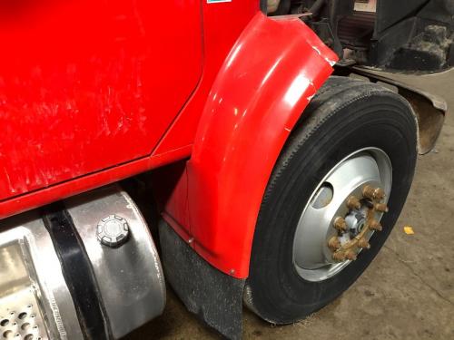 2000 International 4900 Right Red Extension Poly Fender Extension (Hood): Does Not Include Bracket