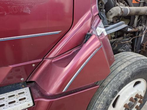 2000 Sterling L9522 Right Maroon Extension Fiberglass Fender Extension (Hood): Does Not Include Catch For Hood Latch, Severe Rub Wear From Hood On Leading Edge