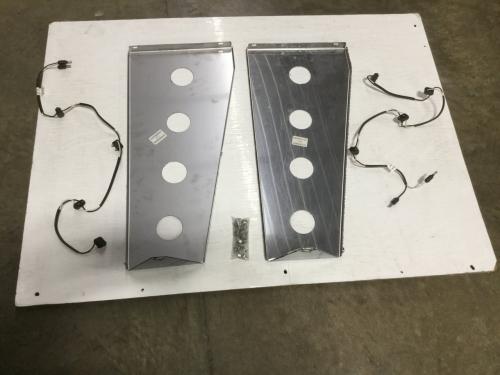 2007 Peterbilt 378 Extension Cowl: Cowl Panel Stainless Steel For Peterbilt 378 & 379 3 Inch With Four, 2 Inch Round Light Holes On Each Panel. Has 2 Right Side Panels, Some Scuffing.