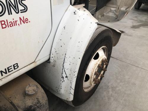 2001 International 4700 Right White Extension Fiberglass Fender Extension (Hood): Does Not Include Brackets
