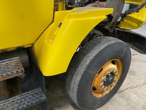 2008 International WORKSTAR Right Yellow Extension Composite Fender Extension (Hood): Includes Mud Flap, Does Not Include Bracket