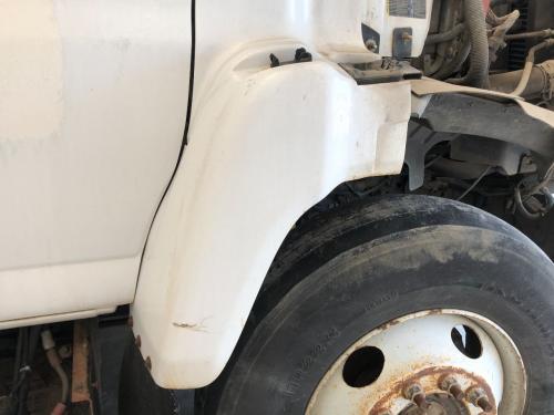 2006 Gmc C7500 Right White Extension Fiberglass Fender Extension (Hood): Does Not Include Bracket
